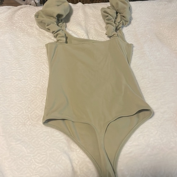 Express Ruffle Strap Bodysuit - Picture 3 of 3